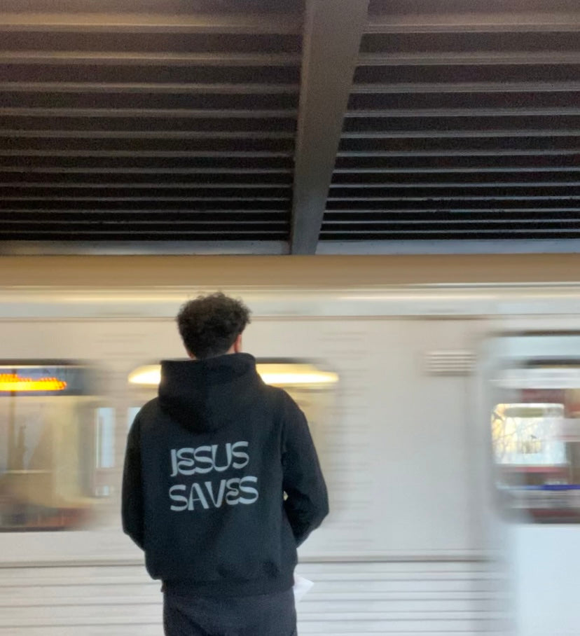 "JESUS SAVES" Essential Heavyweight Hoodie