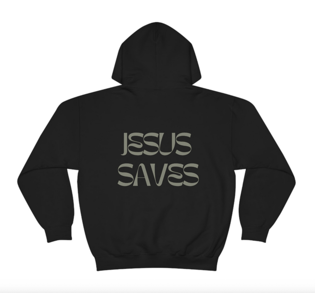 "JESUS SAVES" Essential Heavyweight Hoodie